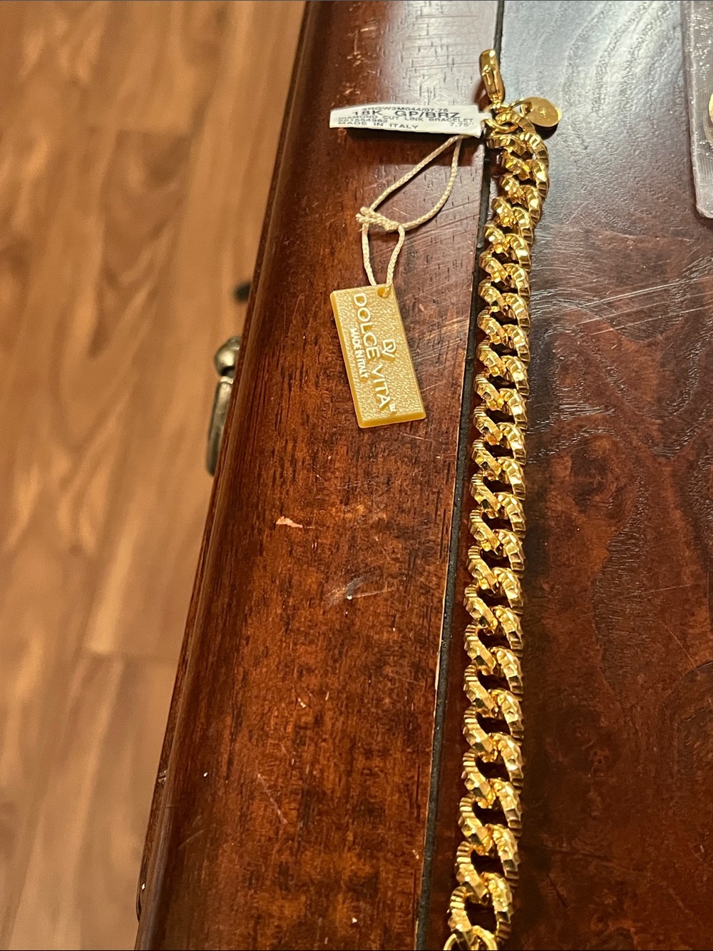 Dolce Vita Shiny Gold Chunky Cuban Link Bracelet